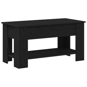 vidaXL Coffee Table Black Oak 101 x 49 x 52 cm Engineered Wood
