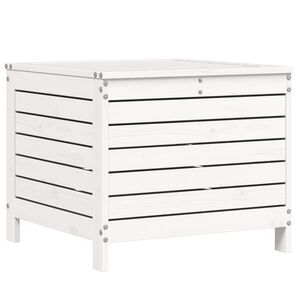 vidaXL Garden Footstool White 62x63.5x53.5 cm Solid Wood Pine
