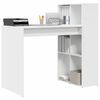 vidaXL Desk with Shelf White 108 x 55 x 103.5 cm Engineered Wood