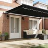 vidaXL Retractable Awning Black 500 x 350 cm Polyester and Steel