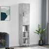 vidaXL Highboard Concrete Grey 34.5x34x180 cm Engineered Wood