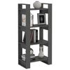vidaXL Book Cabinet/Room Divider Grey 60x35x125 cm Solid Wood