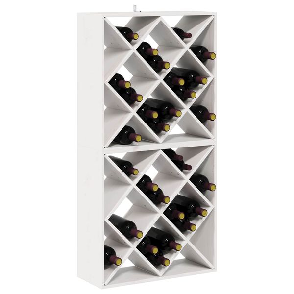 vidaXL Wine Rack 2 pcs White 62 x 25 x 62 cm Solid Pine Wood