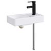 vidaXL Bathroom Wash Basin Matte Black 40.5 x 22.5 x 11.5 cm Metal