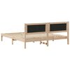 vidaXL Bed Frame Light Grey 200 x 200 cm Solid Pine Wood