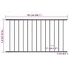 vidaXL Fence Panel Woerden Powder-coated Steel 1.7x0.75 m Black