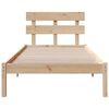vidaXL Bed Frame with Headboard Brown 90 x 200 cm Solid Pine wood