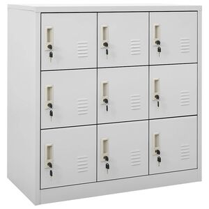 vidaXL Locker Cabinet Light Grey 90x45x92,5 cm Steel