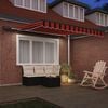 vidaXL Retractable Awning Manual Orange and brown 300 x 250 cm Fabric