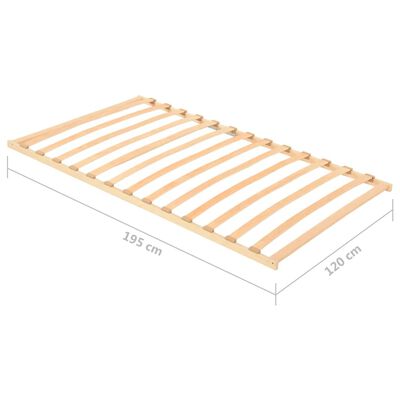 vidaXL Slatted Bed Base with 13 Slats 120x200 cm