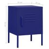 vidaXL Nightstand Navy Blue 35x35x51 cm Steel