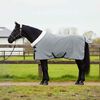 vidaXL Horse Blanket Full Light Grey and Pink 155 cm Polar fleece