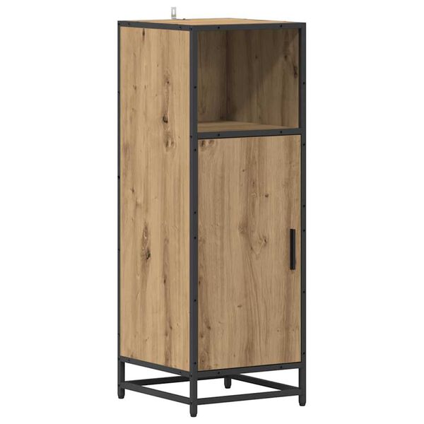 vidaXL Bathroom Furniture Set with Door Artisan Oak 35 x 37.5 x 100 cm