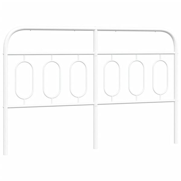 vidaXL Metal Replace Headboard White 137 cm