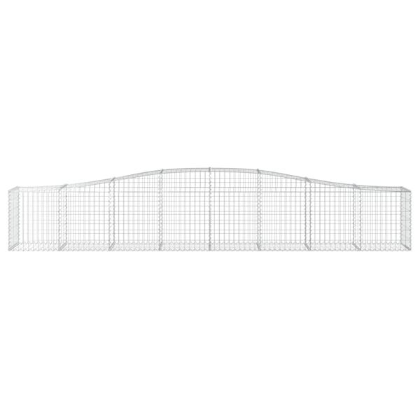 vidaXL Arched Gabion Baskets 10 pcs 400x50x60/80 cm Galvanised Iron