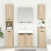 vidaXL Bathroom Cabinet Sonoma Oak 64.5 x 33.5 x 59 cm Engineered Wood