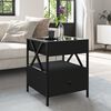 vidaXL Coffee Table with Infinity LED Black 40x40x51 cm