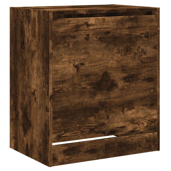 vidaXL Shoe Cabinet Smoked Oak 60x42x69 cm Engineered Wood