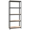 vidaXL 5-Layer Shelves 4 pcs Anthracite Steel&Engineered Wood