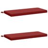 vidaXL 2-Piece Bench Cushions SOEST 2 pcs 100% Polyester Wine Red