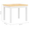 vidaXL 4 Piece Children Table and Chair Set White and Beige MDF