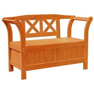 vidaXL Garden Storage Bench Brown 119 x 76 x 44cm Solid pine wood