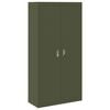 vidaXL Storage Cabinet with Storage 2 pcs Olive Green 90 x 40 x 180 cm