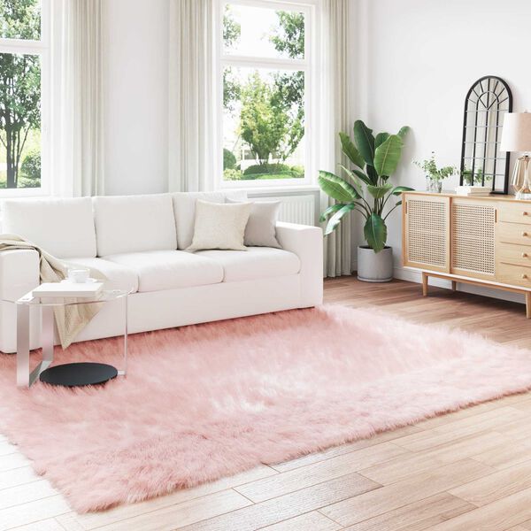 vidaXL Faux Sheepskin Rug Tafalla Pink 240 x 340 cm Polyester