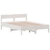 vidaXL Bed Frame without Mattress White 120x190 cm Small Double Solid Wood Pine