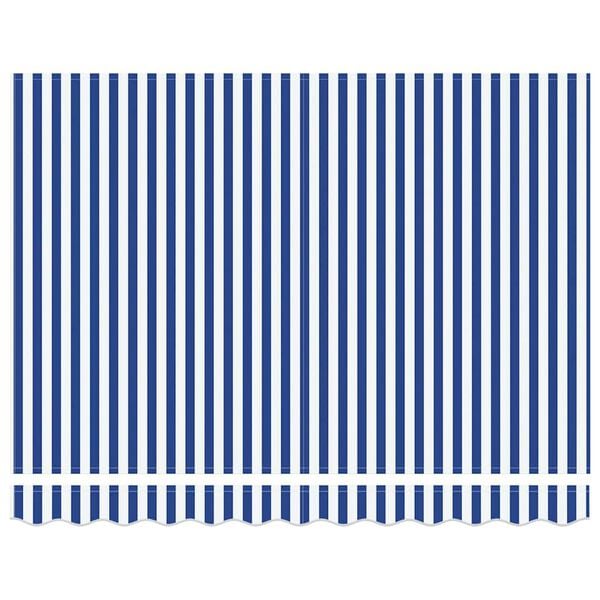 vidaXL Retractable Awning Blue and White 300 x 250 cm