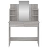 vidaXL Dressing Table with Mirror Grey Sonoma 96x39x142 cm