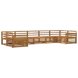 vidaXL Outdoor Sofa Set 7 pcs Natural