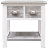 vidaXL Side Table Grey 40x40x40 cm Paulownia Wood