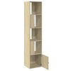 vidaXL Bookcase Sonoma Oak 40x36x189 cm Engineered Wood