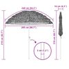 vidaXL Garden Parasol Natural 205 x 205 x 210 cm