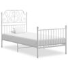 vidaXL Bed Frame without Mattress White Metal 90x200 cm