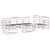 vidaXL 8 Piece Garden Lounge Set Solid Wood Douglas