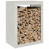 vidaXL Firewood Rack 60x40x80 cm Stainless Steel