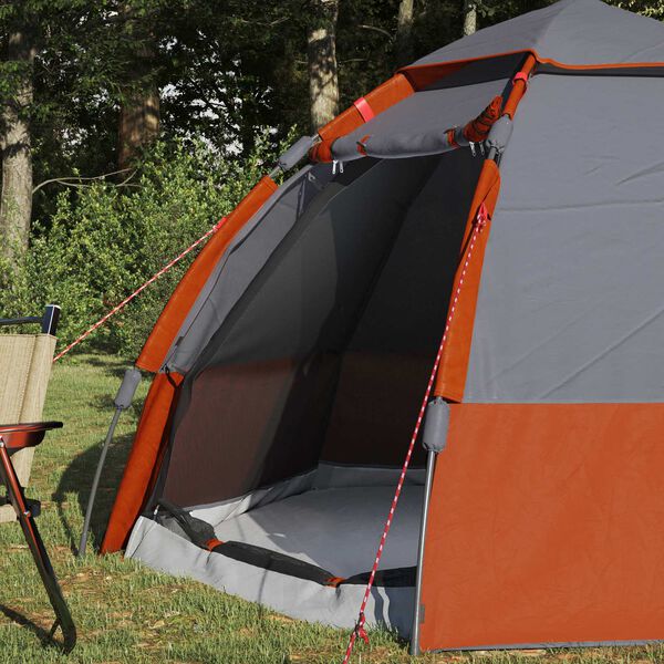 vidaXL Instant Tent Folding Grey and Orange 280 x 280 x 160 cm Steel