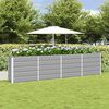 vidaXL Planter Light Grey 320 x 40 x 75 cm Steel