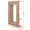 vidaXL Wardrobe Engineered Wood 106x36.5x192 cm Beige