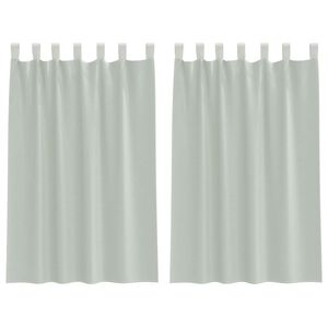 vidaXL Voile Curtains with Loops 2 pcs Light Grey 140x175 cm