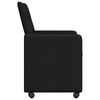 vidaXL Dining Chairs with Wheels 2 pcs Black 58 x 65 x 94 cm Fabric