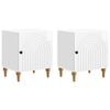 vidaXL Bedside Cabinet 2 pcs High Gloss White 43 x 34.5 x 50 cm