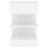vidaXL Bedside Cabinet White 40x35x65 cm Engineered Wood