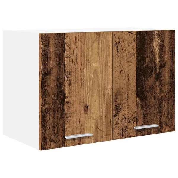 vidaXL Hanging Cabinet with Storage Old Wood and White 60 x 31 x 40 cm