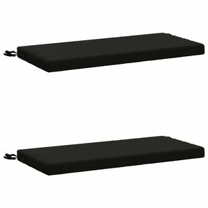 vidaXL 2-Piece Bench Cushions SOEST 2 pcs 100% Polyester Black
