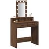 vidaXL Dressing Table Brown 79 x 41 x 140 cm Engineered wood