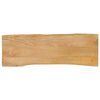 vidaXL Table Top 110x40x2.5 cm Live Edge Solid Wood Mango