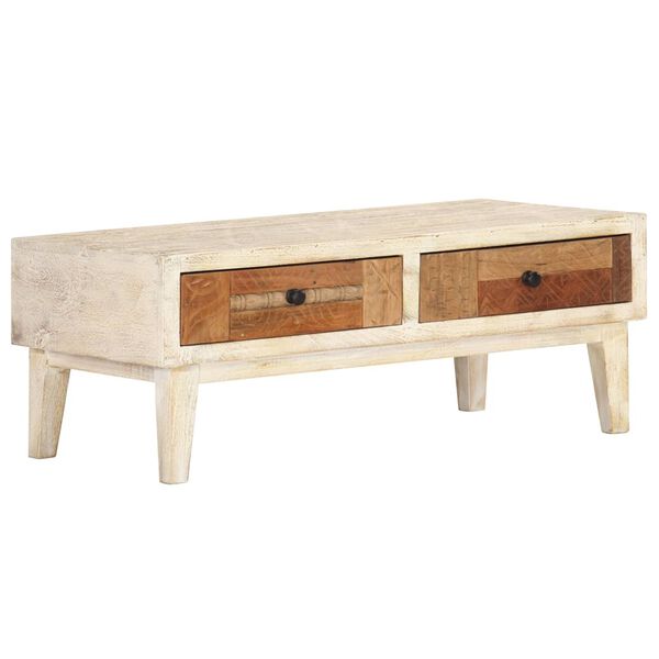 vidaXL Coffee Table 90x50x35 cm Solid Reclaimed Wood